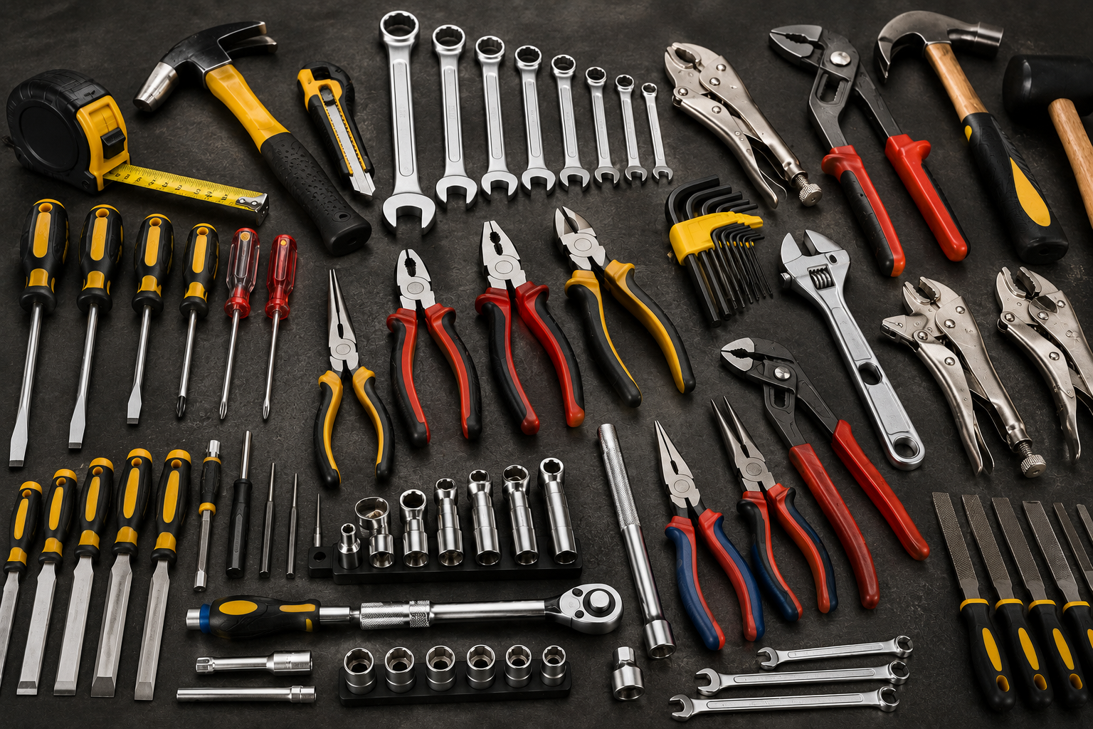 Hand Tools - Spanners, pliers, screwdrivers, and wrenches
