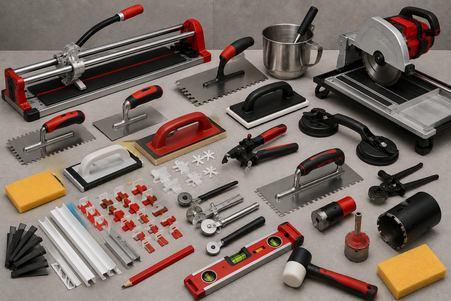 Tile Tools - Cutters, leveling tools, and diamond blades